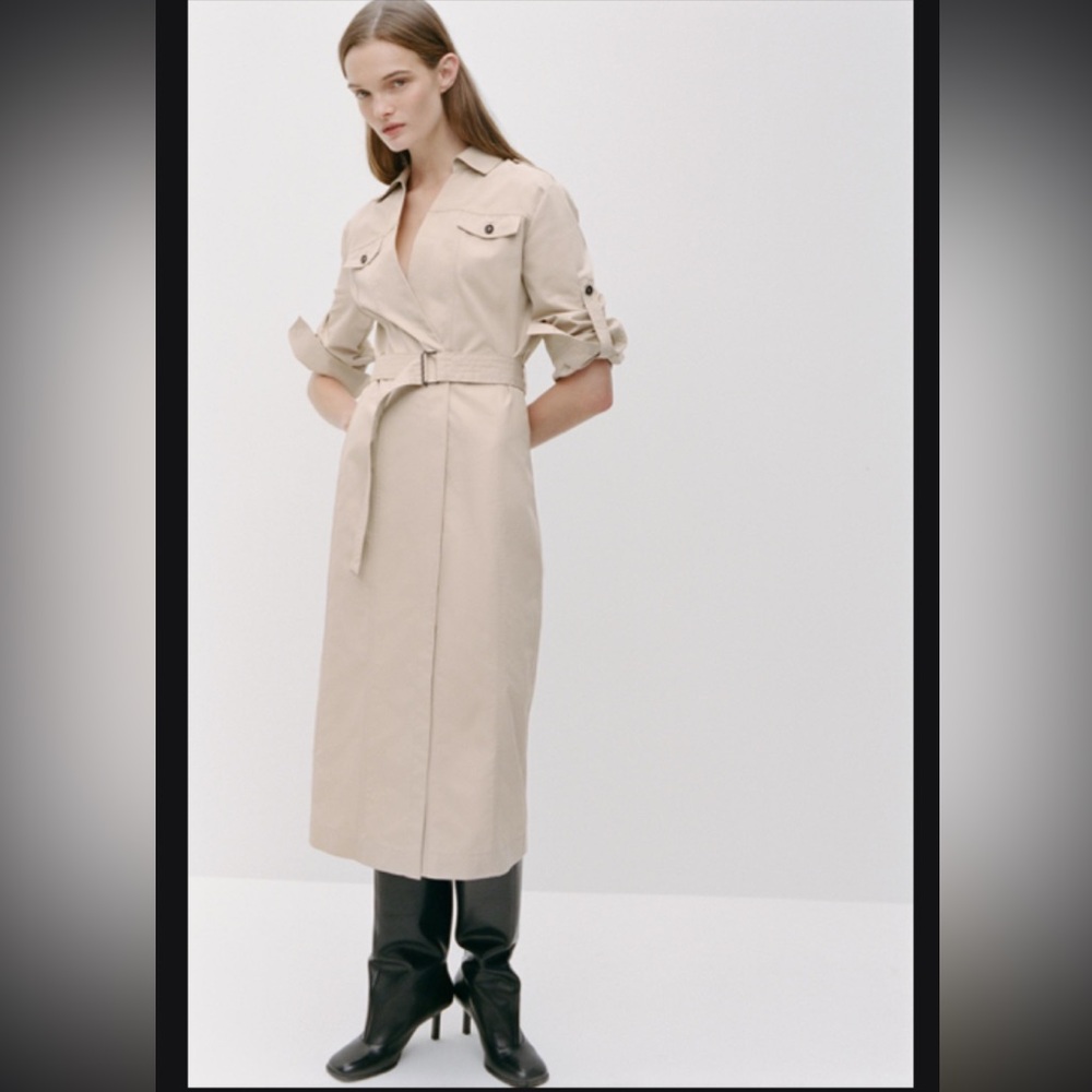 Zara midi shirt dress zw collection